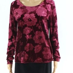 EYESHADOW floral velvet top